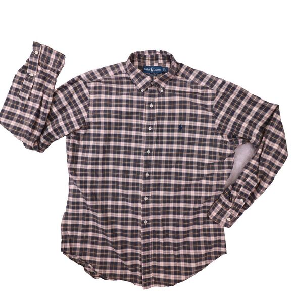 Lauren Ralph Lauren Other - Ralph Lauren Classic‎ Fit Black Beige Tartan Plaid Button Up shirt size Large